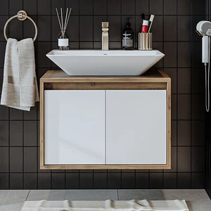 Roomart Badmöbel Waschbecken mit Unterschrank 65 cm in 4 Farben Badschrank - Bild 1 von 54