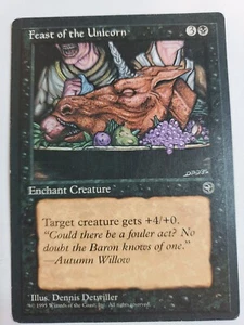 MTG Magic The Gathering Card Feast of the UnicornEnchant Creature Black Homelan - Picture 1 of 2