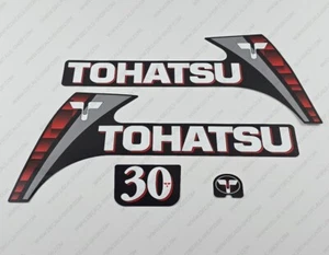 Tohatsu 30HP Two Stroke Outboard Engine Decals Sticker Set reproduction 30 HP - Picture 1 of 5
