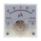 DC Ammeter Analog Panel Meter Amp Meter Current Gauge Pointer Type 50uA
