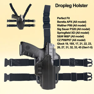 Dropleg Holster For Springfield XD 9 Glock 45 21 Beretta APX Sig P320 S&W M&P 40