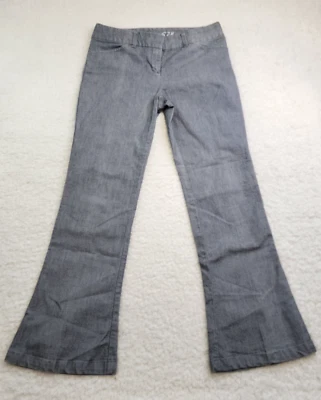 Pantalones de vestir The Limited Denim 678 8 gris regular pierna acampanada algodón grabado oficina Foto 1 de 4