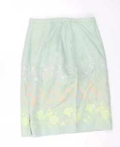 Paul Costelloe Womens Green Viscose Blend Mini Skirt Size 10 - Picture 1 of 12