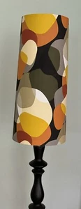 Retro 40cm Tall Tapered Cone Lamp Shade Sixties Fabric 60's 70's Vintage Bold - Picture 1 of 8