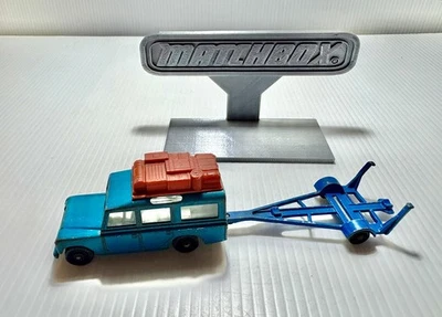 Vintage 1970’s Matchbox Land Rover Safari No. 12 & Boat Trailer No. 9 Lesney - Image 1 of 4