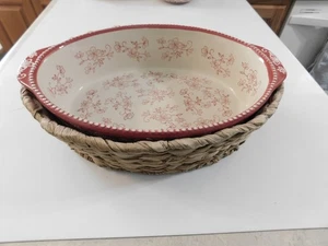 SELTENE TEMPTATIONS BLUMENSPITZE ROT PERLEN KASSEOLE SCHALE 3.0 WEIDE WÄRMEKORB - Bild 1 von 10