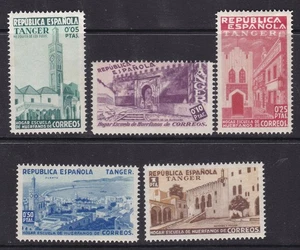 1937 - España - Tanger - Beneficiencia - Edifil 1/5 - Vistas de Tanger - Imagen 1 de 2