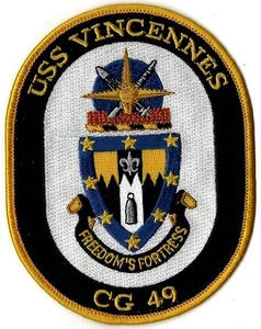 US NAVY CRUISER CG-49 USS VINCENNES MILITARY PATCH - Picture 1 of 1