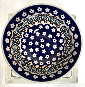 Manufaktura Polish Pottery Blue Floral Cereal Bowl, 6.5” Diameter, Signed - Bild 1 von 6