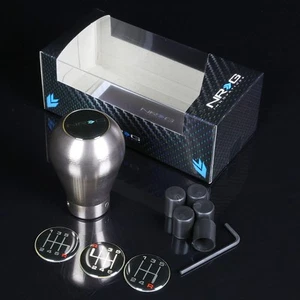 NRG ALUMINUM 50MM TYPE-R STYLE SHORT THROW 5/6-SPEED SHIFTER SHIFT KNOB TITANIUM - Picture 1 of 1
