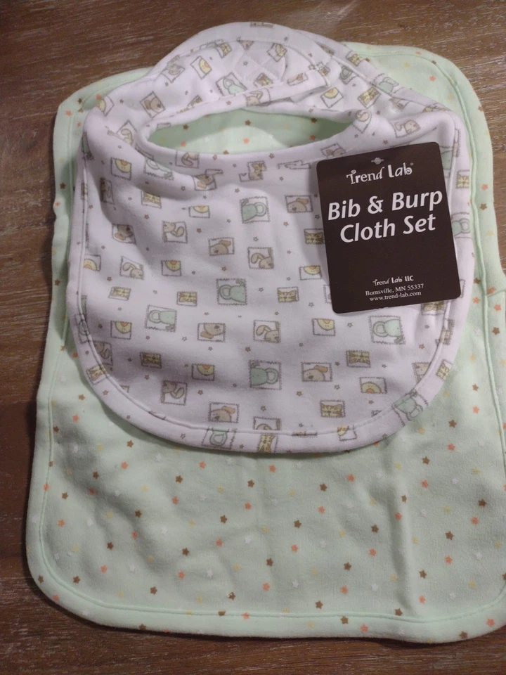 Juego de babero y tela eructable Friends bebé niño 2 piezas, azul, talla única Foto 1 de 4