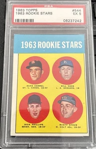 1963 TOPPS #544 1963 ROOKIE STARS PSA 5 - Picture 1 of 2