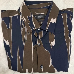 Bugatchi Ecovera Blue army green NWT Men’s Large 3731J - Picture 1 of 8