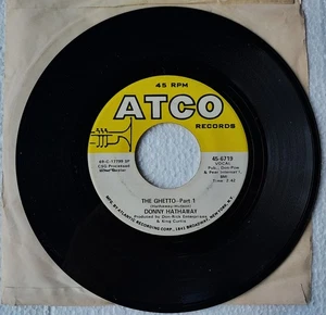 FUNK SOUL 45: DONNY HATHAWAY The Ghetto Part 1/Part 2 ATCO 45-6719 VG+. - Picture 1 of 2