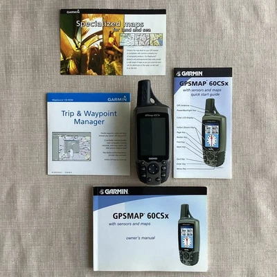GARMIN GPSMAP 60CSx handheld gps w/DVD and paperwork.  - Image 1 of 4