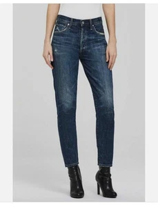 Citizens of Humanity Liya High Rise Classic Fit Crop Dark Blue Button Fly 26 - Picture 1 of 4