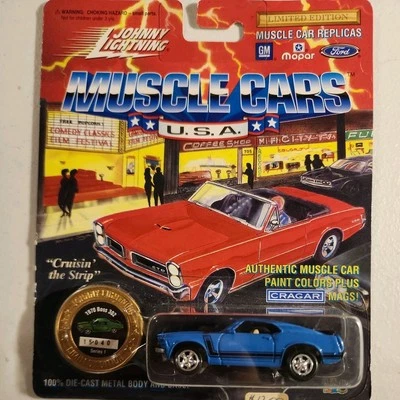 JOHNNY LIGHTING MUSCLE CARS EE. UU. 1994 SERIE 1 AZUL 1970 FORD MUSTANG BOSS 302 LE Foto 1 de 4