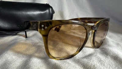 РЕДКИЕ ПОДЛИННЫЕ солнцезащитные очки OLIVER PEOPLE Tycoon 771 коричневые золотистые черепаховые Япония ** - Изображение 1 из 4