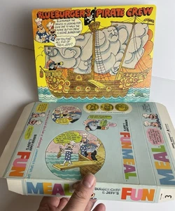 1974 BURGER CHEF Pirate Ship Fun Meal Box fast food restaurant - Picture 1 of 3