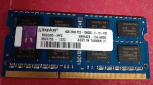 KINGSTON 4Gb 2Rx8 DDR3 PC3-10600S - 9 - 10 - F20 RAM Memory - Picture 1 of 1