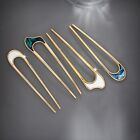 Metal U Shape Hairstick-Women Braided Styling Tool Gold Silver Color Hairpin 1PC