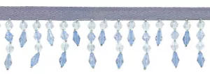 Diamant Perlen Fransenborte, Stil # B40692, Farbe # M44008 - arktisblau [3 Yards] - Bild 1 von 1