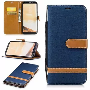 Handyhülle für Samsung Galaxy S8 Plus Schutztasche Wallet Cover 360 Case Blau - Picture 1 of 7