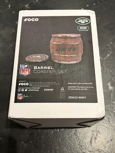 NY Jets Barrel Coaster set - Picture 1 of 2