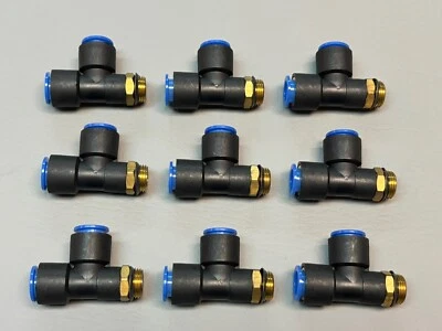 Lot of 9- SMC OD Tube Run Tees, KQY12-U03-X2 - Image 1 of 3