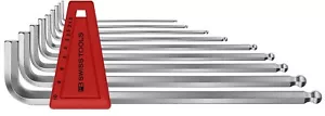 PB Swiss PB 212LH-10 9 Piece Long Chrome Ball point Hex/Allen Key Set - Picture 1 of 1