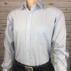 Paul Smith London Men’s Blue Striped Dress Shirt 17 1/2 43 - Picture 1 of 4