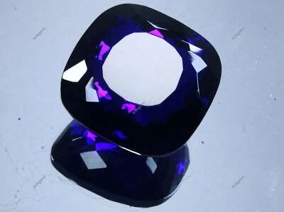 Loose Gemstone CERTIFIED 50 Ct Natural Deep Blue Tanzania OF Tanzanite Cushion - Image 1 of 4