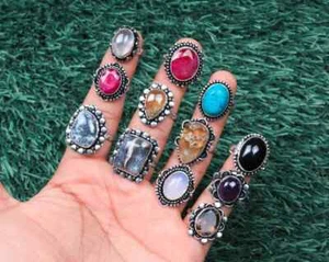 Ästhetische Ringe für Damen Handarbeit Schmuck Vintage Schmuck Statement Ringe Geschenk~ - Bild 1 von 3