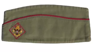 CAPPELLO BERRETTO GUARNIGIONE BOY SCOUT BSA VINTAGE ANNI 50 CON TOPPA DIAMANTE TAGLIA MED #KGD-5 - Foto 1 di 3