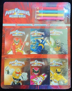 Power Rangers Megaforce 6 Mini Coloring Books 4 Pencils 50 Stickers Parragon - Picture 1 of 1