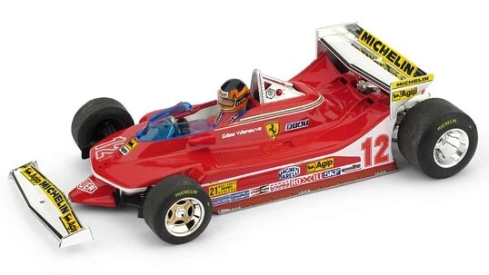 Brumm FERRARI 312 T4 G.VILLENEUVE 1979 N.12 PROVE USA OVEST GP W/PILOTE 1:43 - Immagine 1 di 1