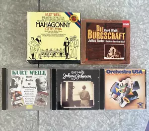 5x Kurt Weill CD Lot Mahagonny Set Die Burgshaft Johnny Johnson Excellent Discs - Foto 1 di 10