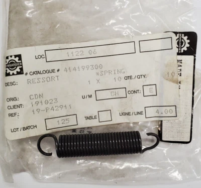 414199300 SKI-DOO VINTAGE OEM NOS EXHAUST SPRING 1974 TNT EVEREST 343 440 70'S - Image 1 of 4