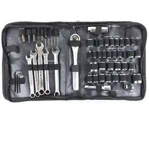 Craftsman 33963, 45 Pc SAE Metric Tool Set 1/4 3/8 Drive Ratchet Wallet Case USA - Picture 1 of 11