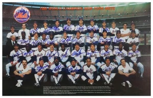 1986 New York Mets Team Signed 11x17 Photo 29 SIGS Carter Hernandez Gooden BAS - Picture 1 of 5