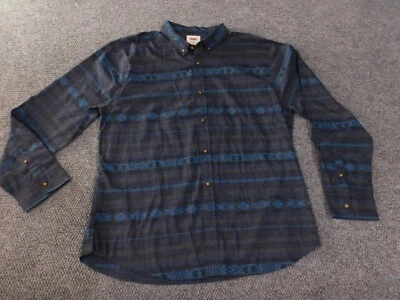 Levis Shirt Mens 2XL XXL Blue aztec tribal button up classic casual western - Image 1 of 4