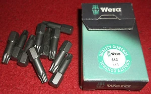 Wera Torx TX 25 By 25mm Screwdriver Bit T25 TX25 Star 867/1 TZ Quantity X 10 Box - Picture 1 of 2