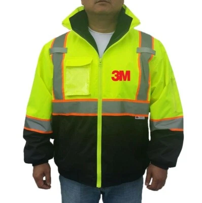 3C Products ANSI Class 3 3-in-1 Safety Bomber Jacket w/ Detachable Fleece Lining - Image 1 of 4