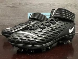 Nike Force Savage Pro 2 Mid Football Cleats Black White Men's 8.5 AH4000-002 - Picture 1 of 11
