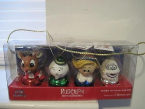 RUDOLPH THE RED NOSED REINDEER JINGLE BUDDIES BY ROMAN SET OF FOUR NEW - Picture 1 of 2