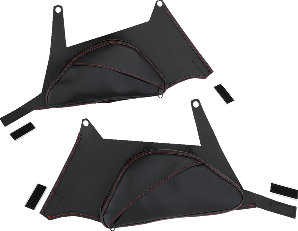 Show Chrome Dual Side Tank Pouch - Black - Ryker H40-401Red Foto 1 de 1