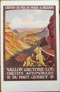 Valencay 1910 Französisches Plakat Kunst Eisenbahn Werbe Postkarte - Künstlersigniert - Bild 1 von 1
