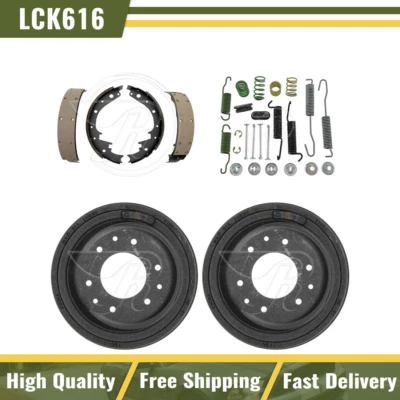 Rear Brake Drums Brake Shoes Hardware Spring Kit Fits 1966 GMC 1000 - Image 1 of 4