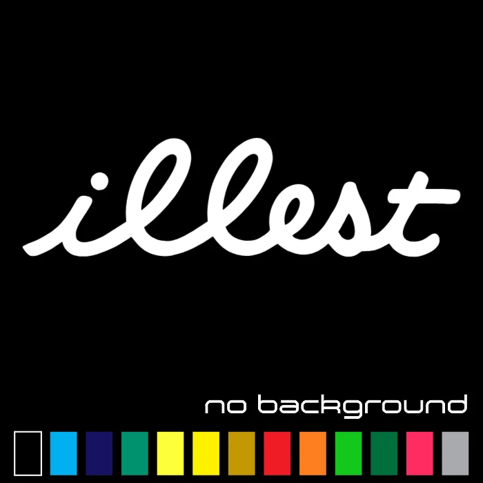 ORACAL 2x Illest Sticker Vinyl Decal Logo Ill Euro Drift Lowered Fatlace Stance JDM TDR