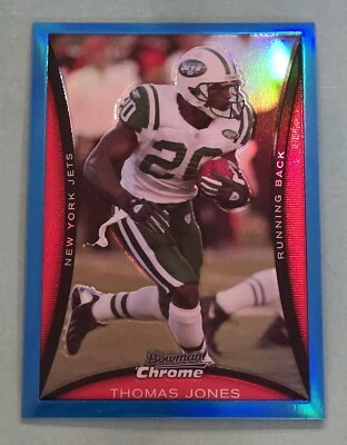 2008 Bowman Chrome THOMAS JONES #BC149 Blue Refractor SP #/150 NY Jets  - Image 1 of 2